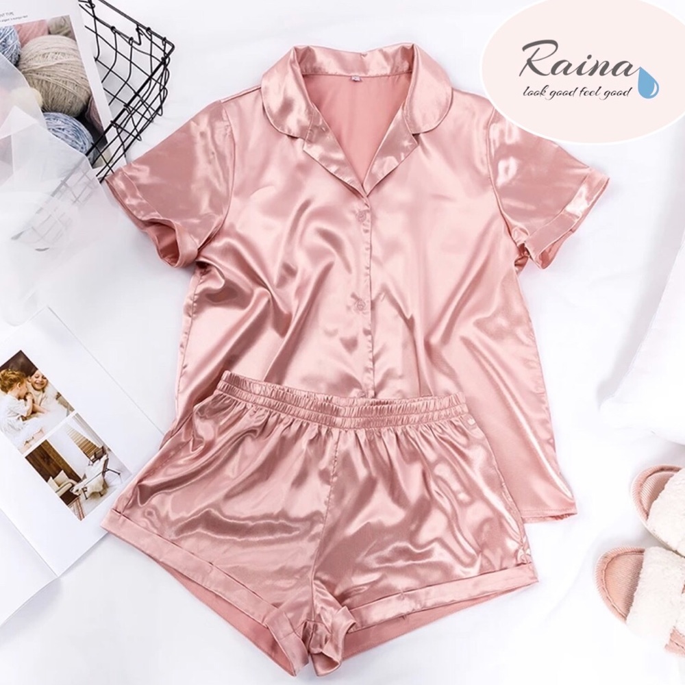 Silky Satin Lounge Pajama Set Cozy Sexy Sleepwear